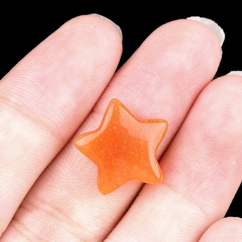 15mm non-porous mini five-pointed star natural crystal agate diy jewelry mobile phone case hairpin decoration