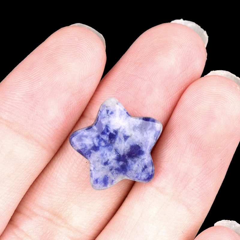 15mm non-porous mini five-pointed star natural crystal agate diy jewelry mobile phone case hairpin decoration