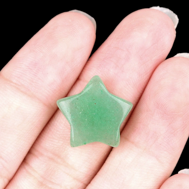 15mm non-porous mini five-pointed star natural crystal agate diy jewelry mobile phone case hairpin decoration