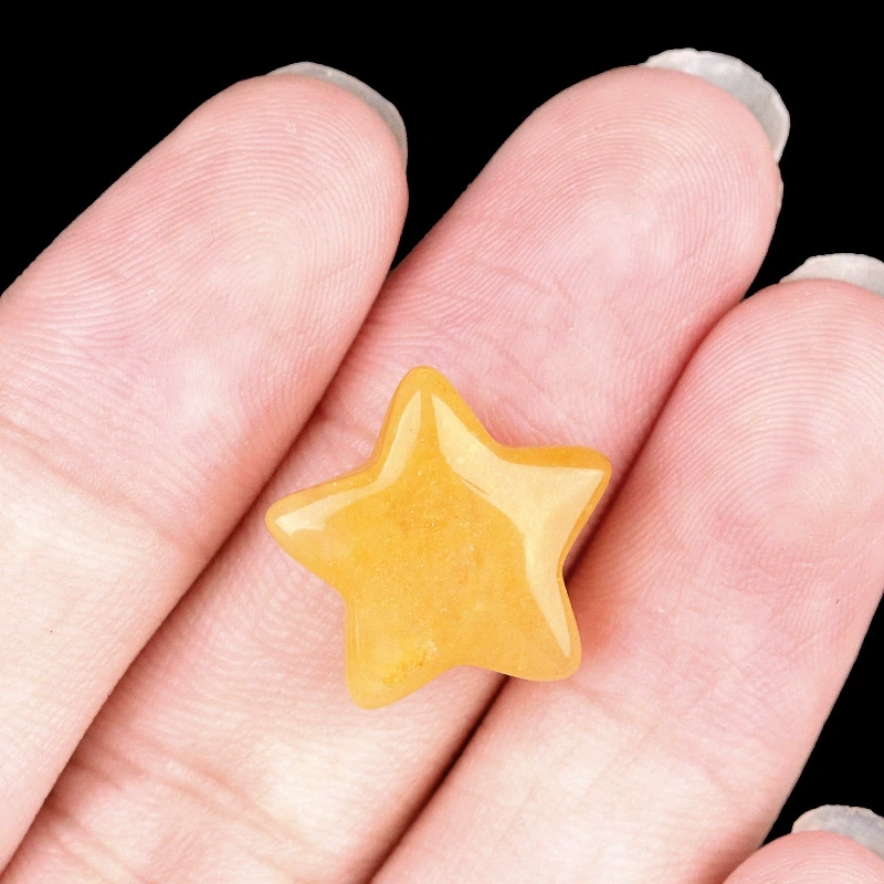 15mm non-porous mini five-pointed star natural crystal agate diy jewelry mobile phone case hairpin decoration