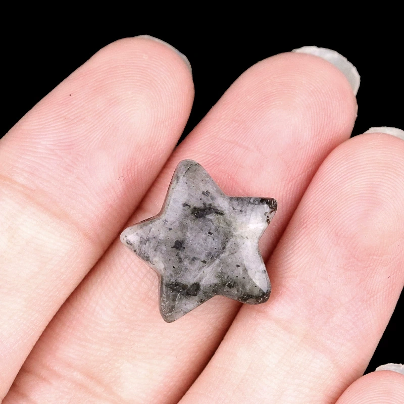 15mm non-porous mini five-pointed star natural crystal agate diy jewelry mobile phone case hairpin decoration