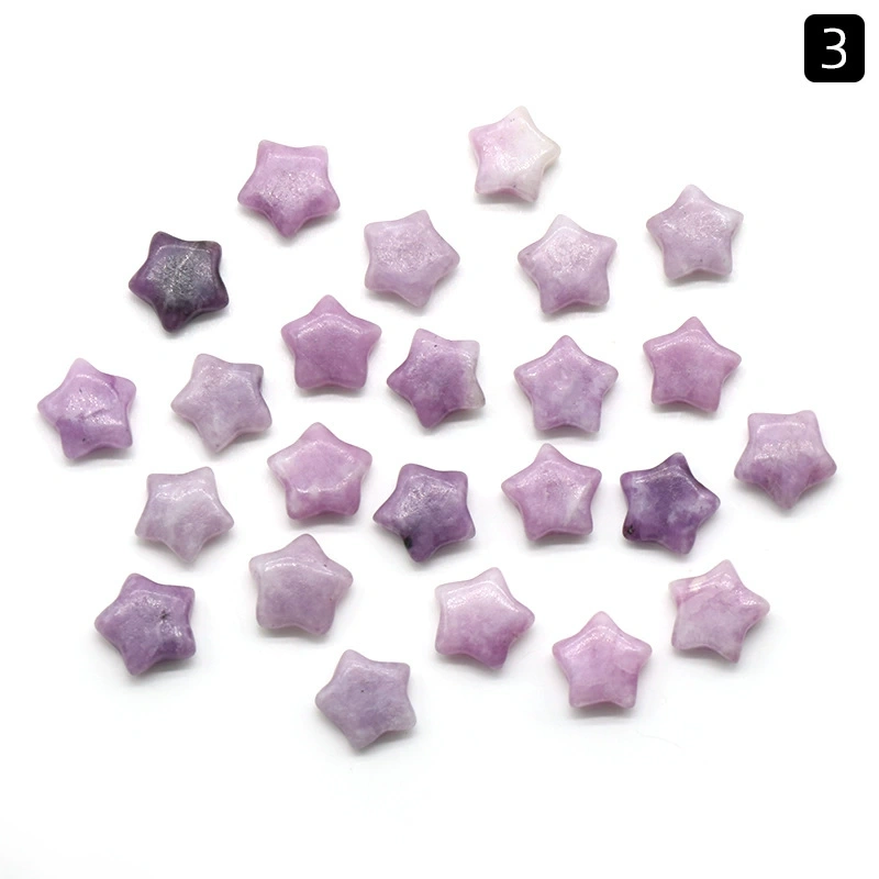 15mm non-porous mini five-pointed star natural crystal agate diy jewelry mobile phone case hairpin decoration