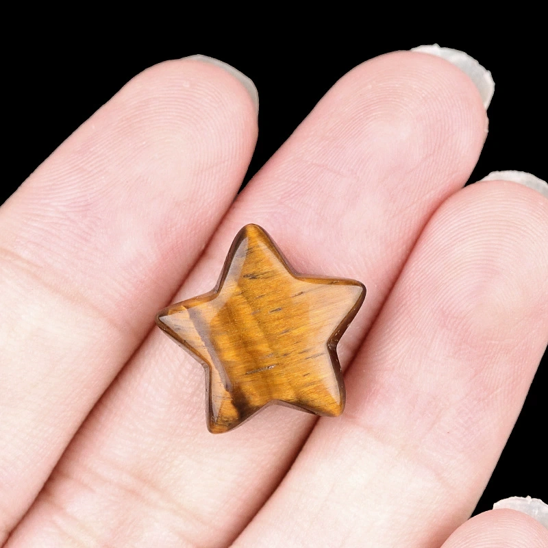 15mm non-porous mini five-pointed star natural crystal agate diy jewelry mobile phone case hairpin decoration