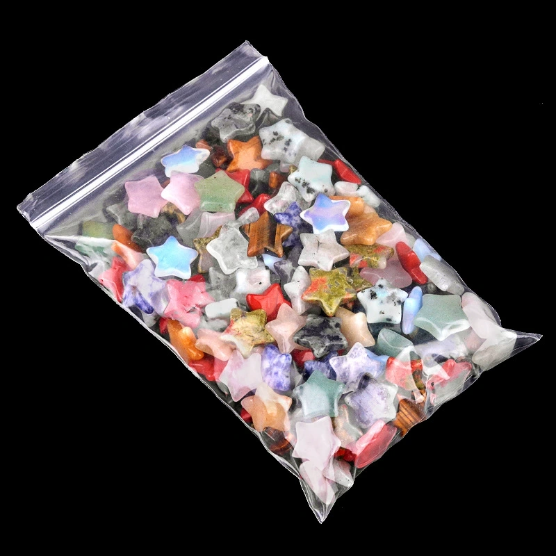 15mm non-porous mini five-pointed star natural crystal agate diy jewelry mobile phone case hairpin decoration