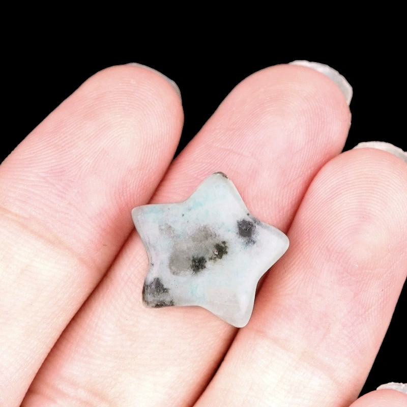 15mm non-porous mini five-pointed star natural crystal agate diy jewelry mobile phone case hairpin decoration