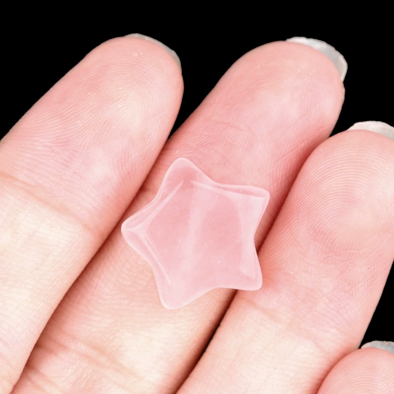 15mm non-porous mini five-pointed star natural crystal agate diy jewelry mobile phone case hairpin decoration