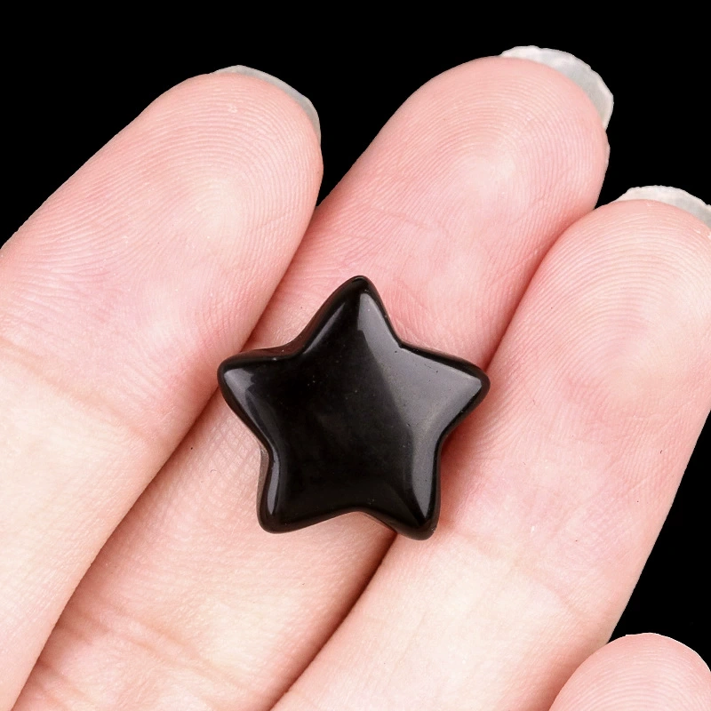 15mm non-porous mini five-pointed star natural crystal agate diy jewelry mobile phone case hairpin decoration