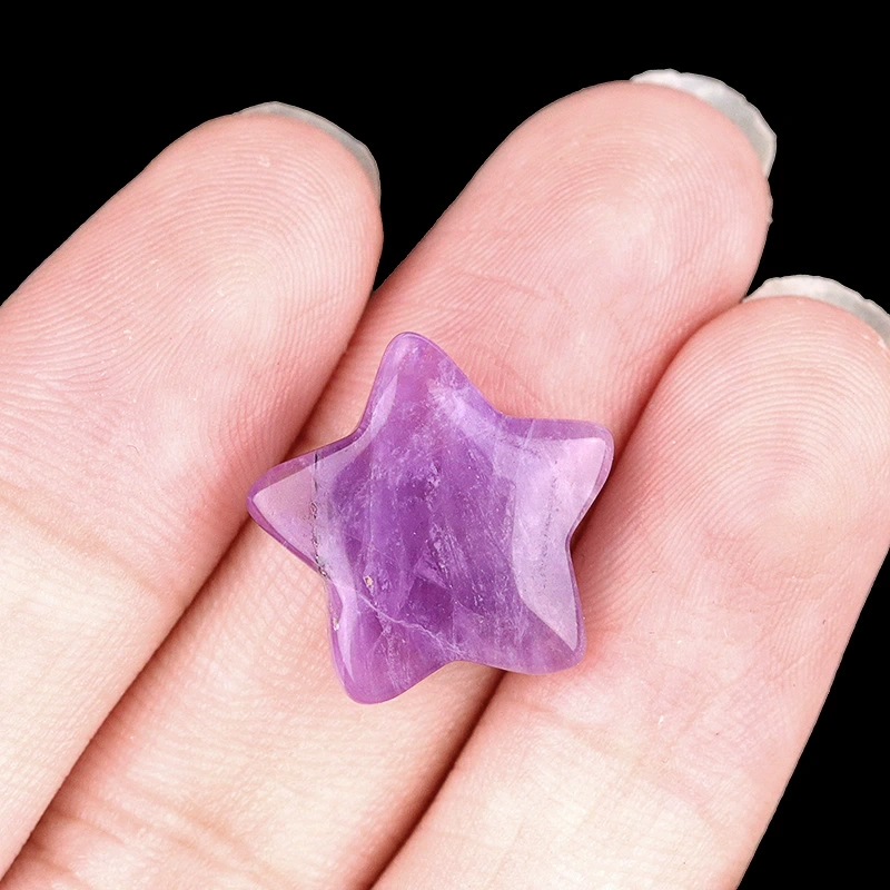 15mm non-porous mini five-pointed star natural crystal agate diy jewelry mobile phone case hairpin decoration