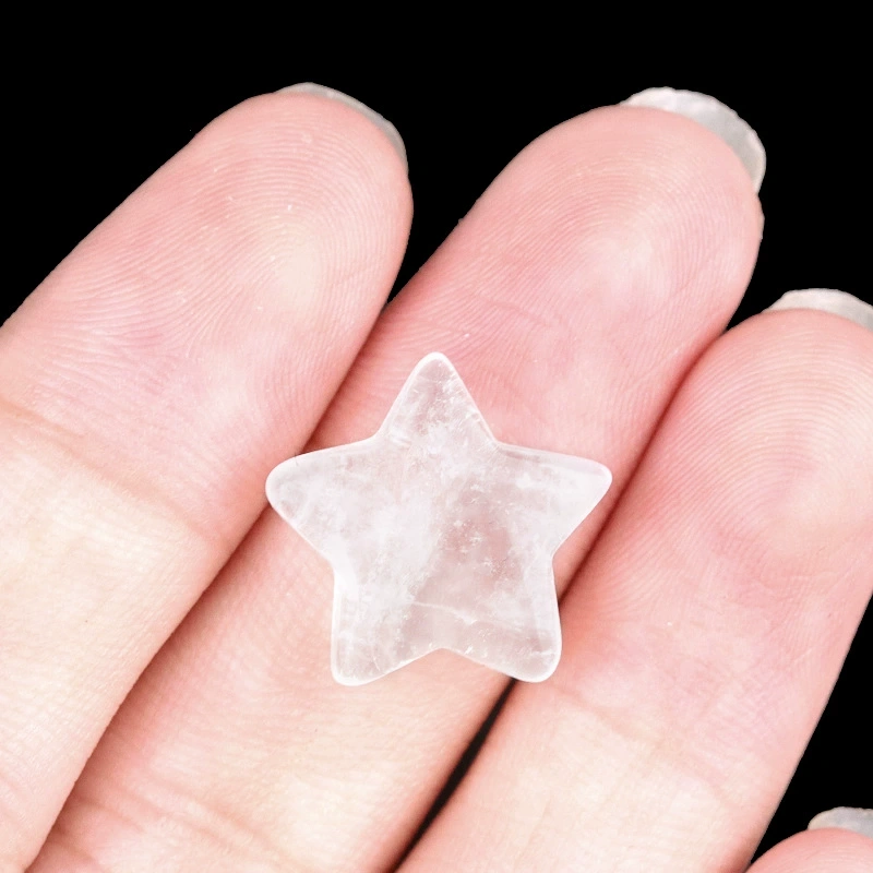 15mm non-porous mini five-pointed star natural crystal agate diy jewelry mobile phone case hairpin decoration