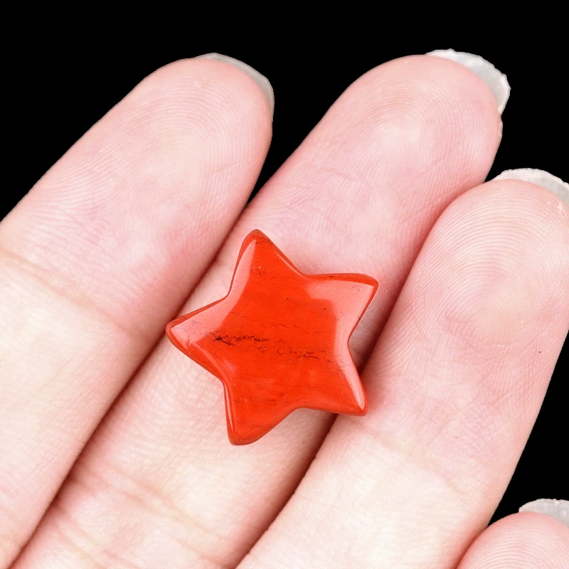 15mm non-porous mini five-pointed star natural crystal agate diy jewelry mobile phone case hairpin decoration