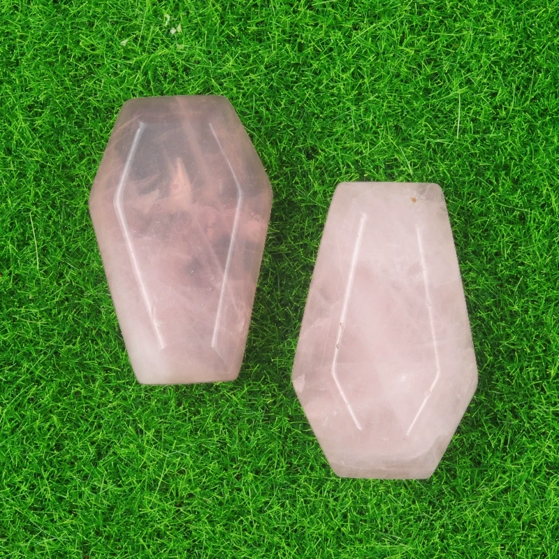 Natural crystal agate mini coffin board ornaments Gem board Halloween fun decorations