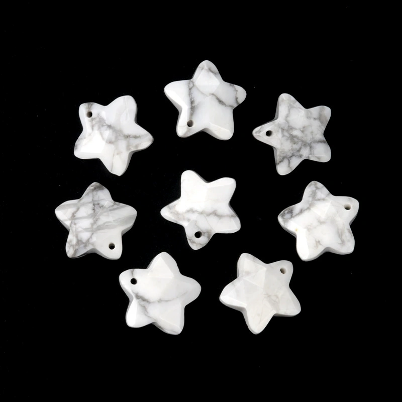 Natural crystal 14mm double faceted mini five-pointed star pendant tiger eye stone star DIY jewelry accessories