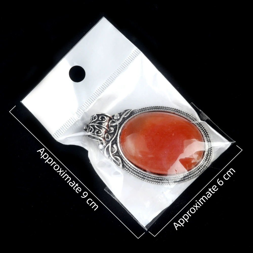 Set of gemstones crystal agate semi-precious stone alloy inlaid gemstone pendant foreign trade jewelry