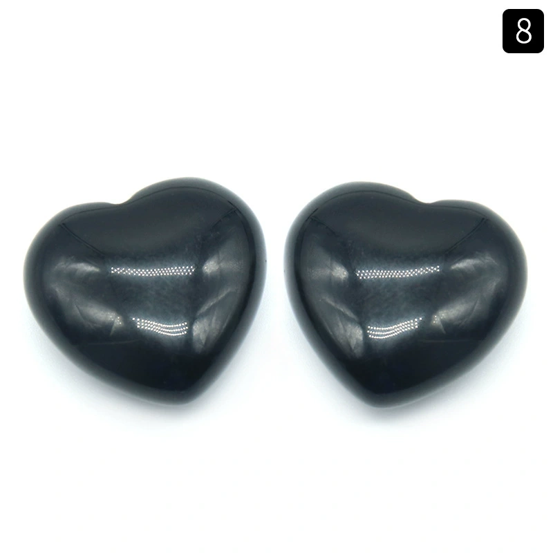 25mm natural crystal stone heart-shaped ornaments non-porous natural stone heart-shaped bare stone