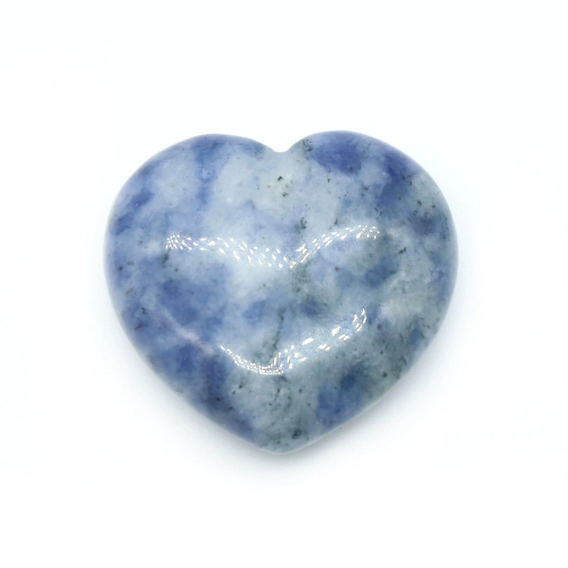 25mm natural crystal stone heart-shaped ornaments non-porous natural stone heart-shaped bare stone