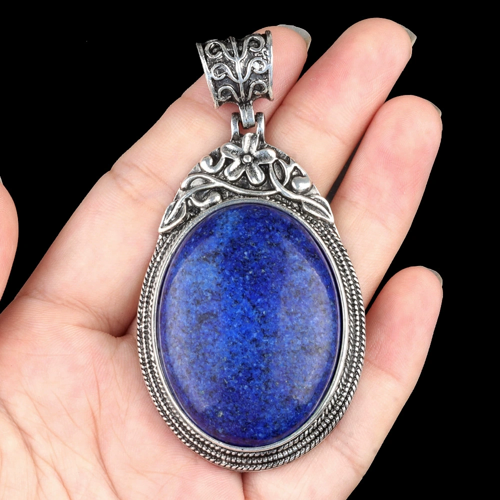 Set of gemstones crystal agate semi-precious stone alloy inlaid gemstone pendant foreign trade jewelry