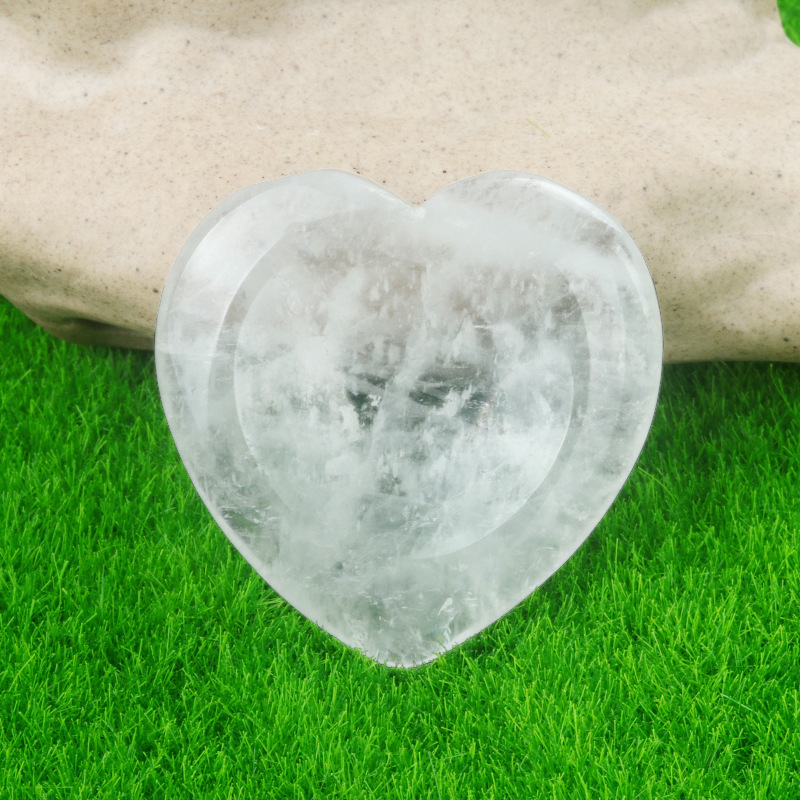 Worrystone crystal agate semi-precious stone love thumb stone heart-shaped worry stone crystal healing stone