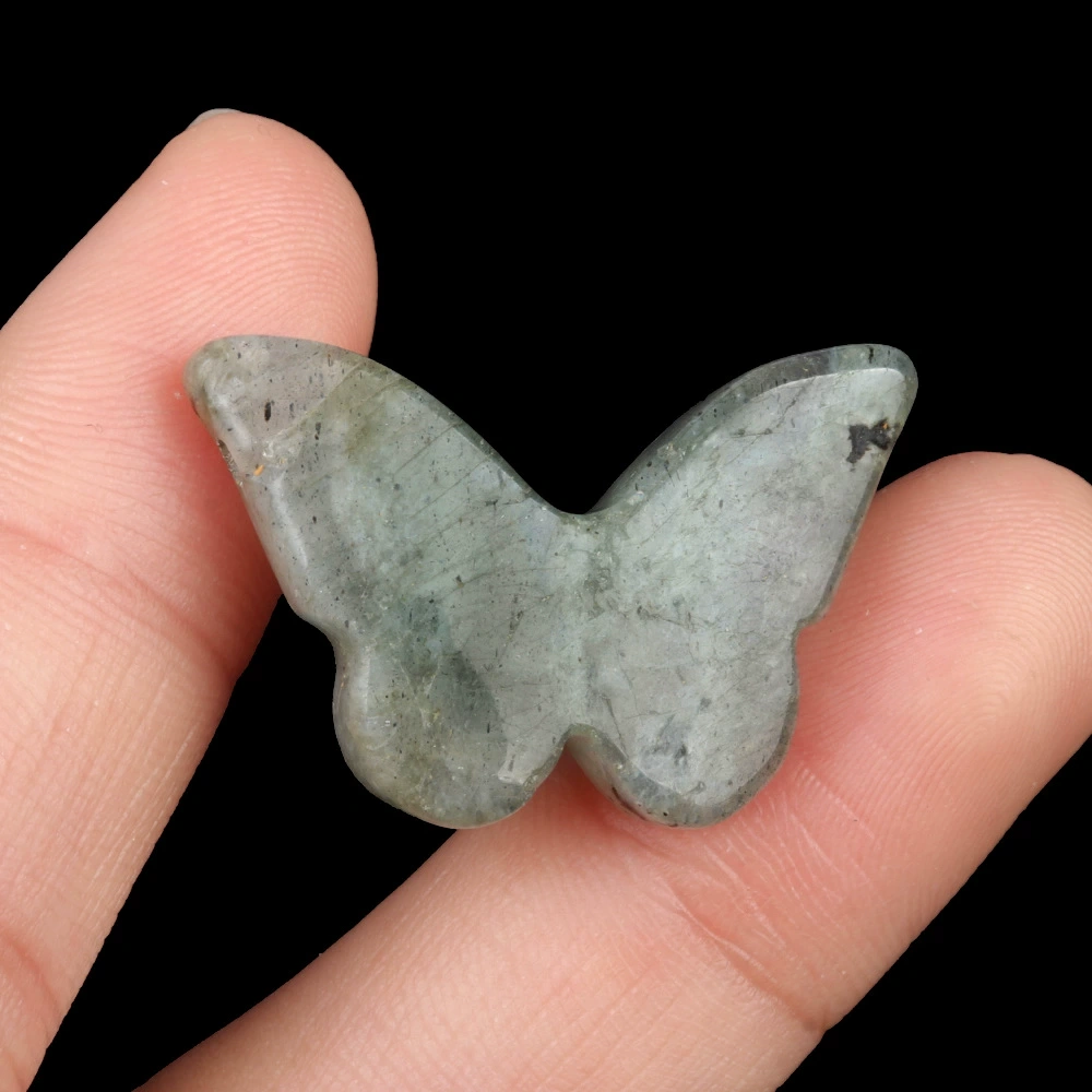 20x30mm natural crystal agate stone polished carved butterfly desktop decoration ornaments