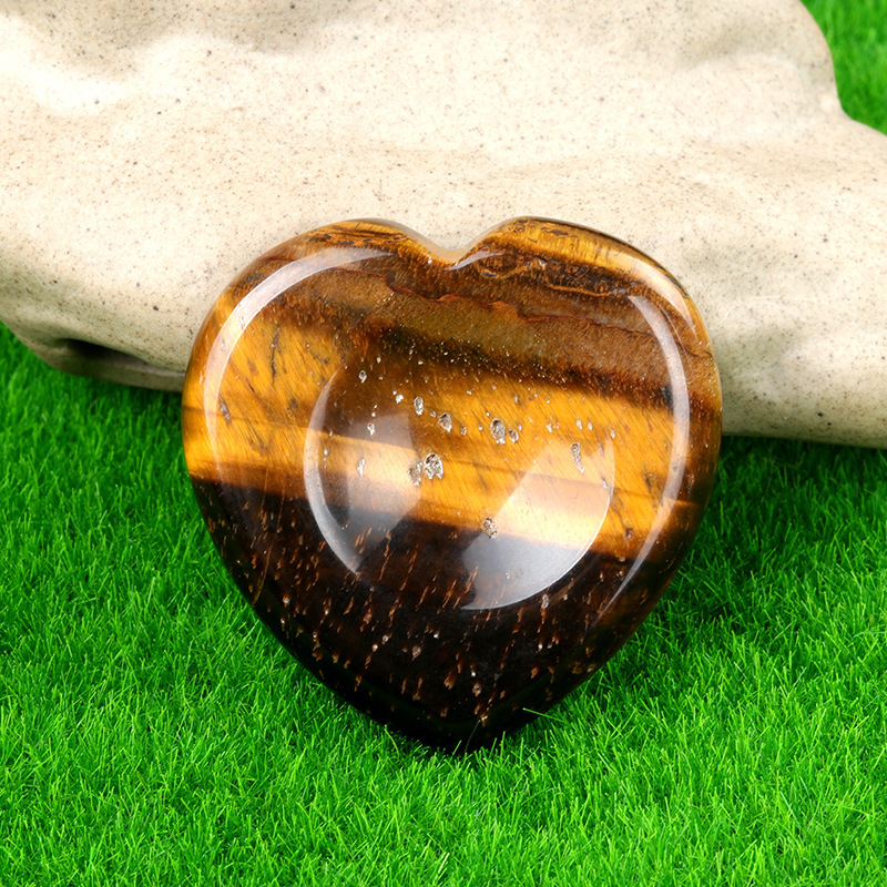 Worrystone crystal agate semi-precious stone love thumb stone heart-shaped worry stone crystal healing stone