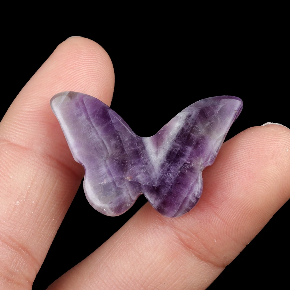 20x30mm natural crystal agate stone polished carved butterfly desktop decoration ornaments