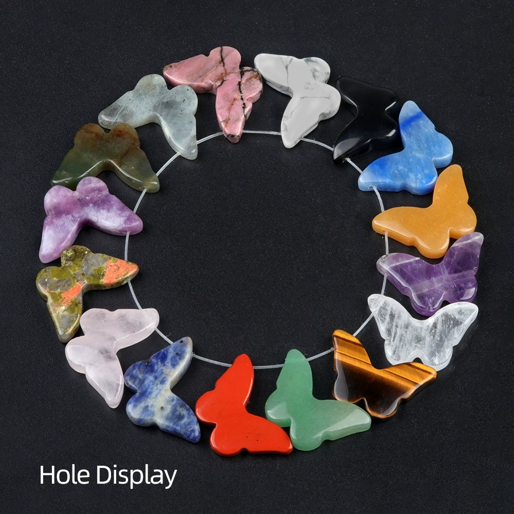 20x30mm natural crystal agate stone polished carved butterfly desktop decoration ornaments