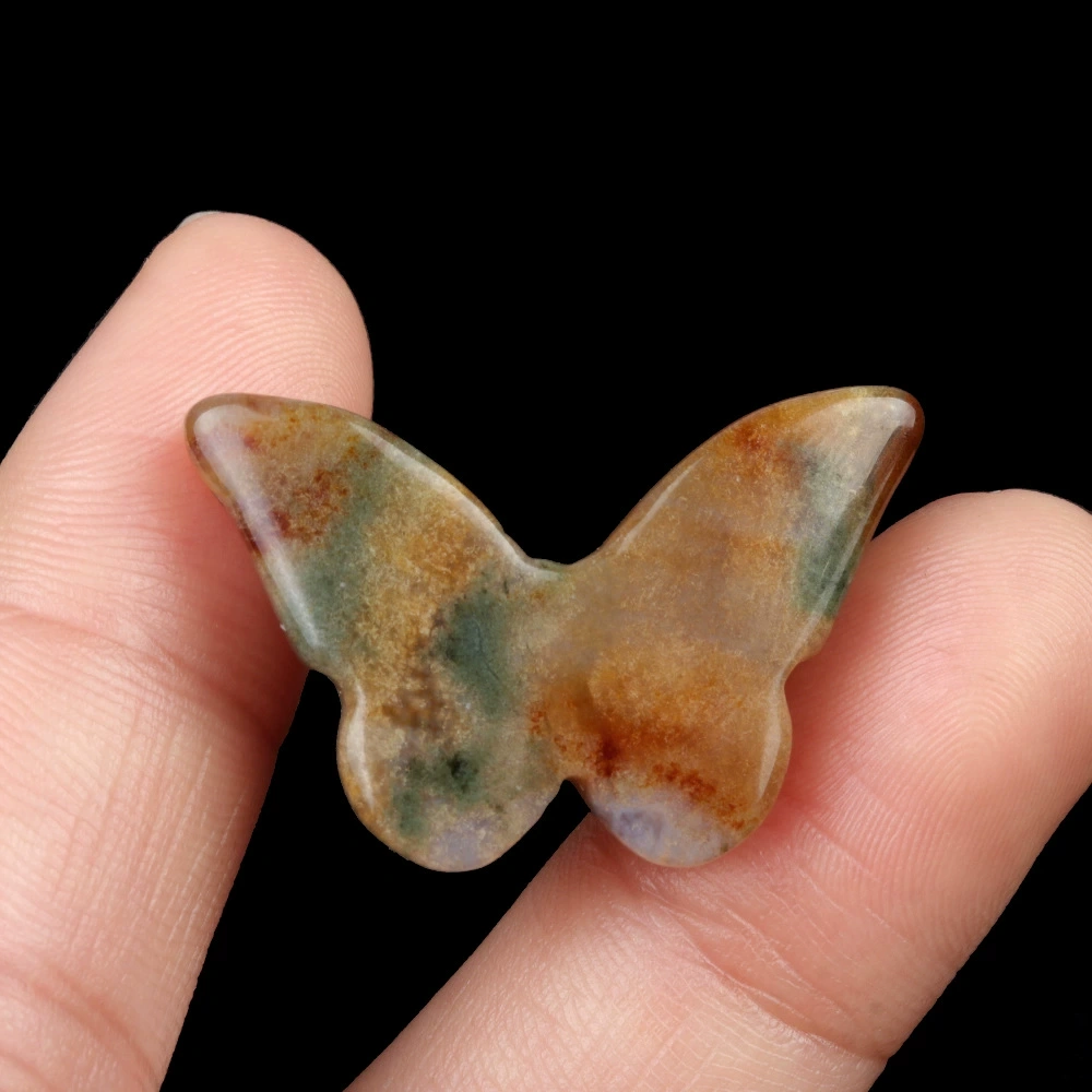 20x30mm natural crystal agate stone polished carved butterfly desktop decoration ornaments