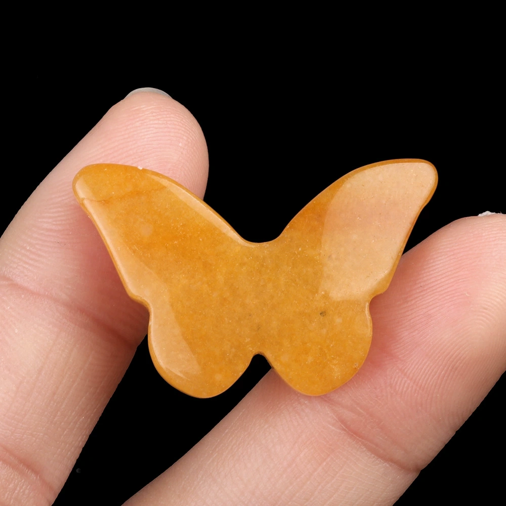 20x30mm natural crystal agate stone polished carved butterfly desktop decoration ornaments