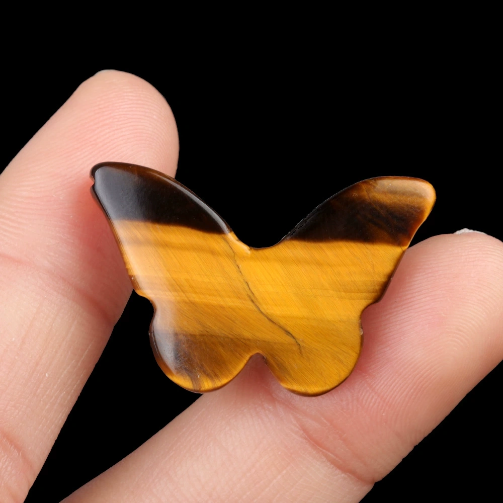 20x30mm natural crystal agate stone polished carved butterfly desktop decoration ornaments