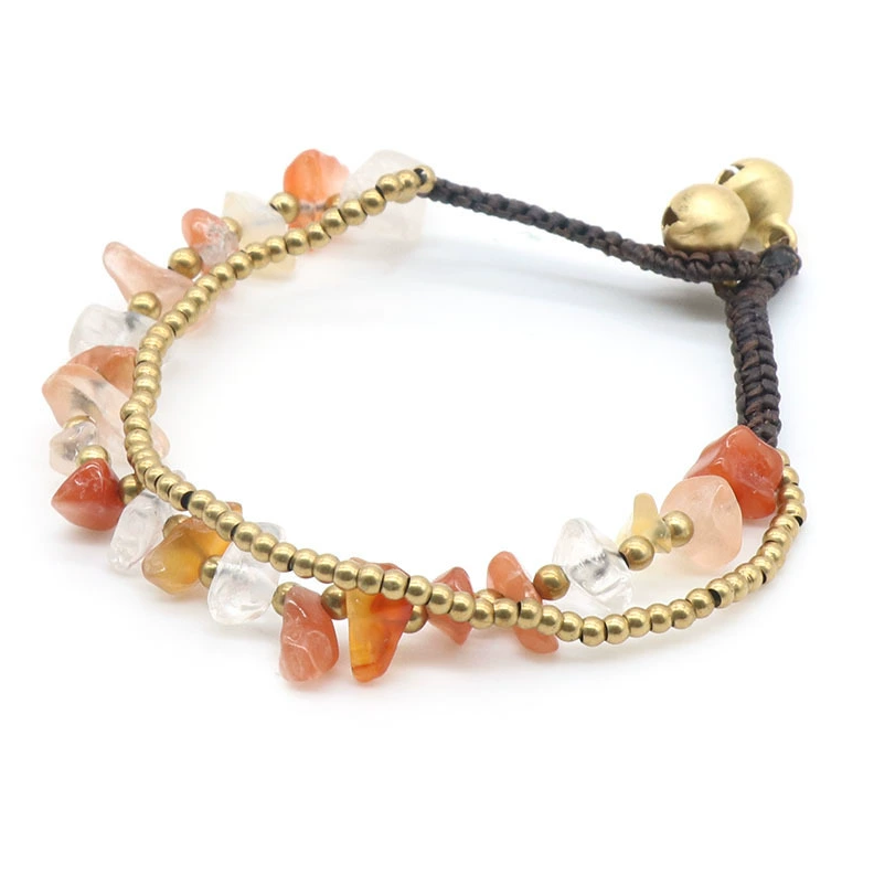Natural crystal agate colorful shell gravel bracelet braided bracelet colorful irregular gravel bracelet