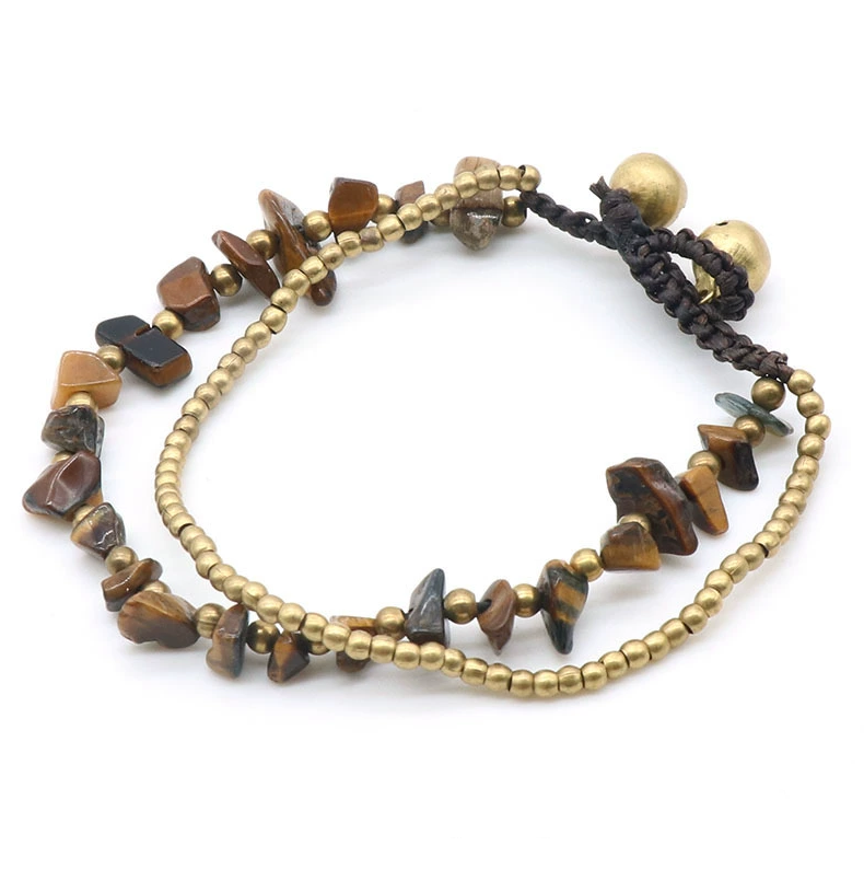 Natural crystal agate colorful shell gravel bracelet braided bracelet colorful irregular gravel bracelet