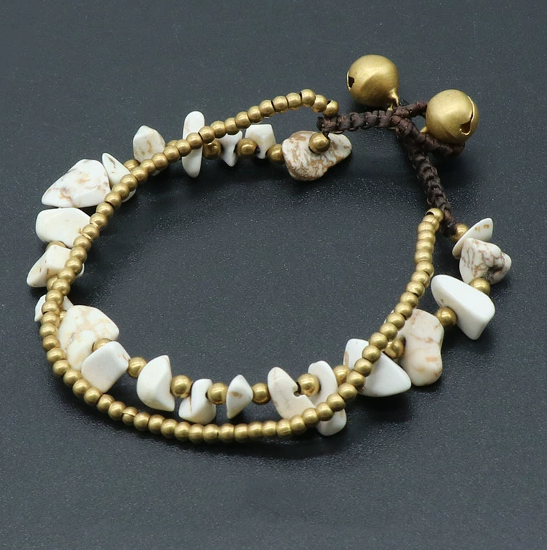 Natural crystal agate colorful shell gravel bracelet braided bracelet colorful irregular gravel bracelet