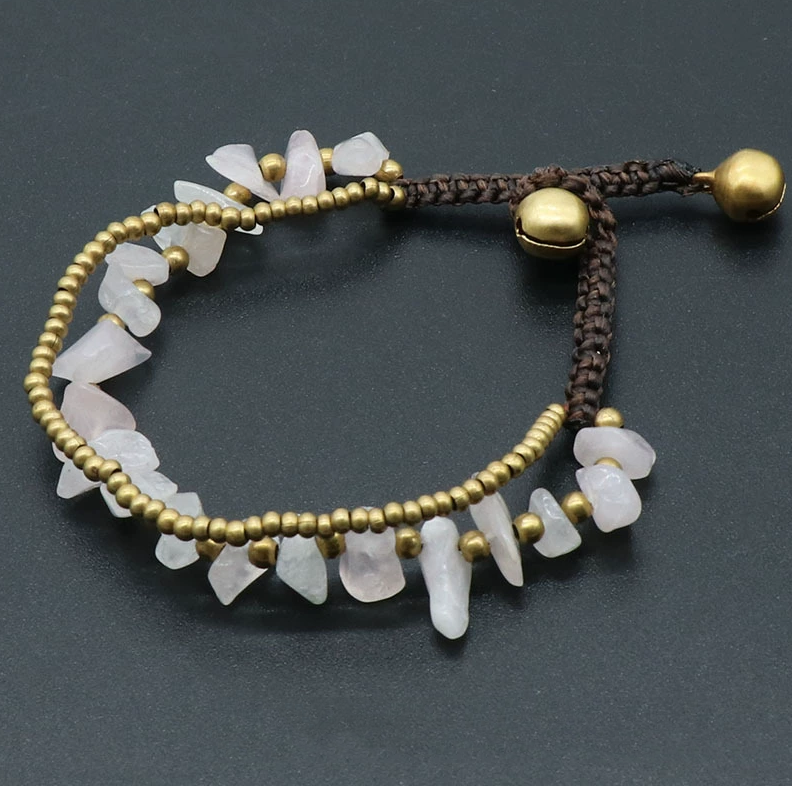 Natural crystal agate colorful shell gravel bracelet braided bracelet colorful irregular gravel bracelet
