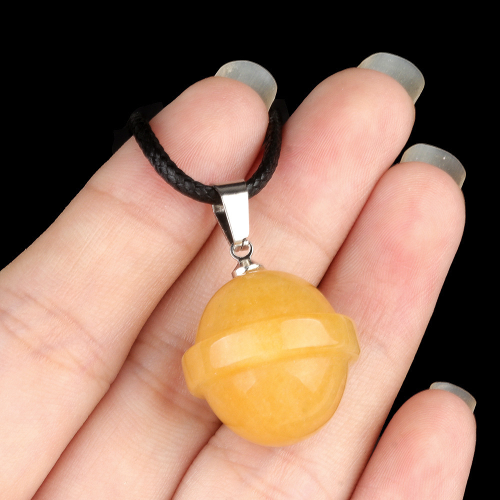 Natural crystal agate stone planet pendant galaxy planet UFO three-dimensional universe pendant jewelry