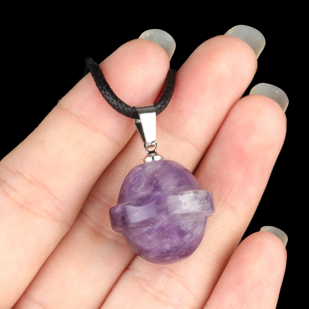Natural crystal agate stone planet pendant galaxy planet UFO three-dimensional universe pendant jewelry