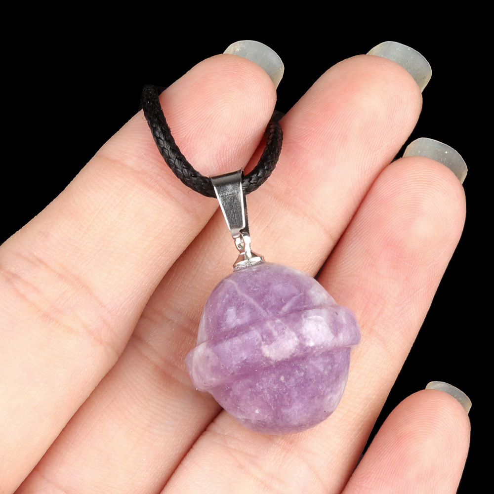 Natural crystal agate stone planet pendant galaxy planet UFO three-dimensional universe pendant jewelry