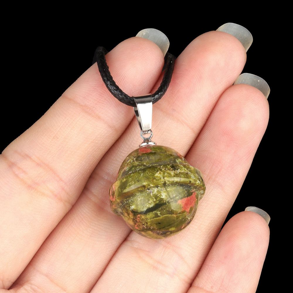Natural crystal agate stone planet pendant galaxy planet UFO three-dimensional universe pendant jewelry