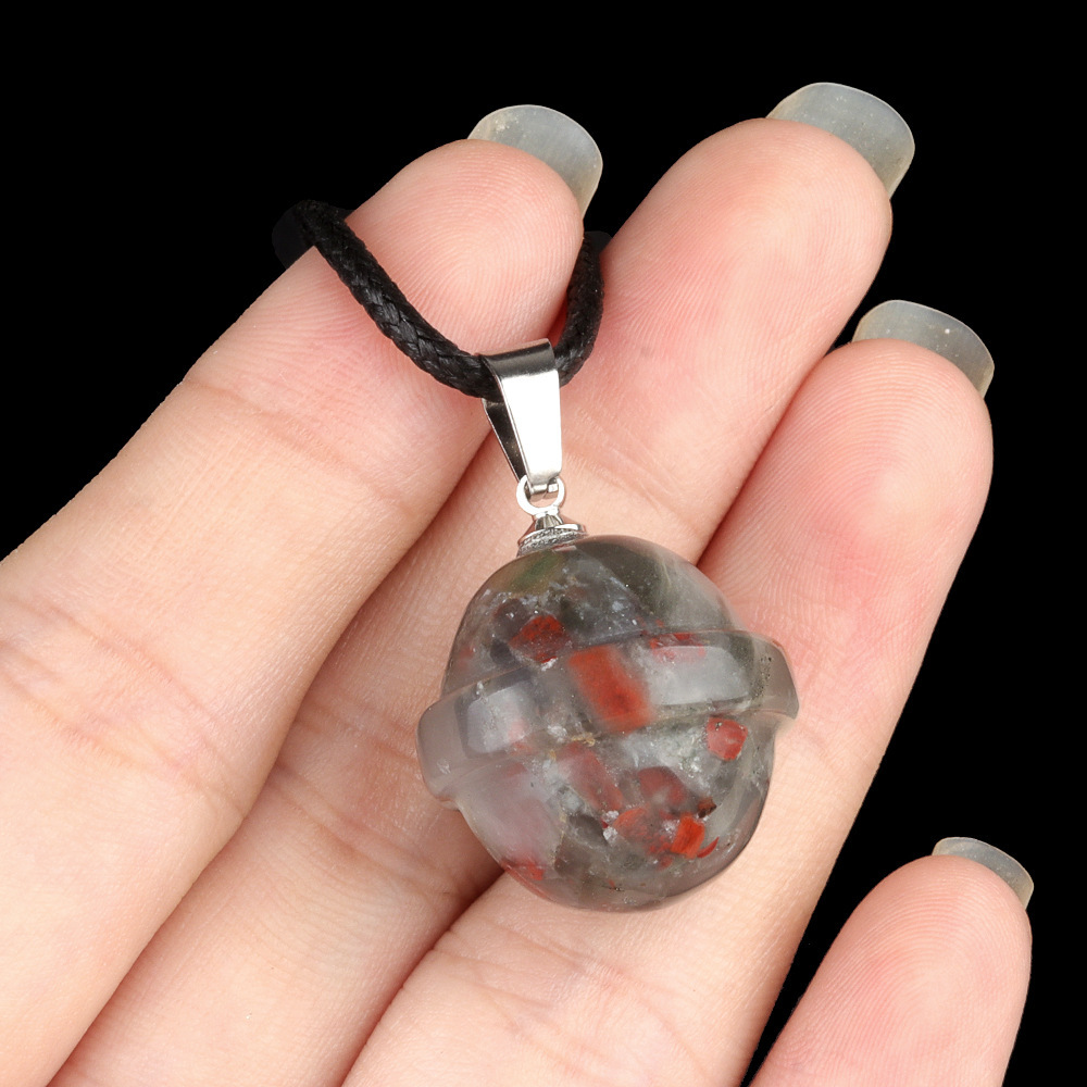 Natural crystal agate stone planet pendant galaxy planet UFO three-dimensional universe pendant jewelry