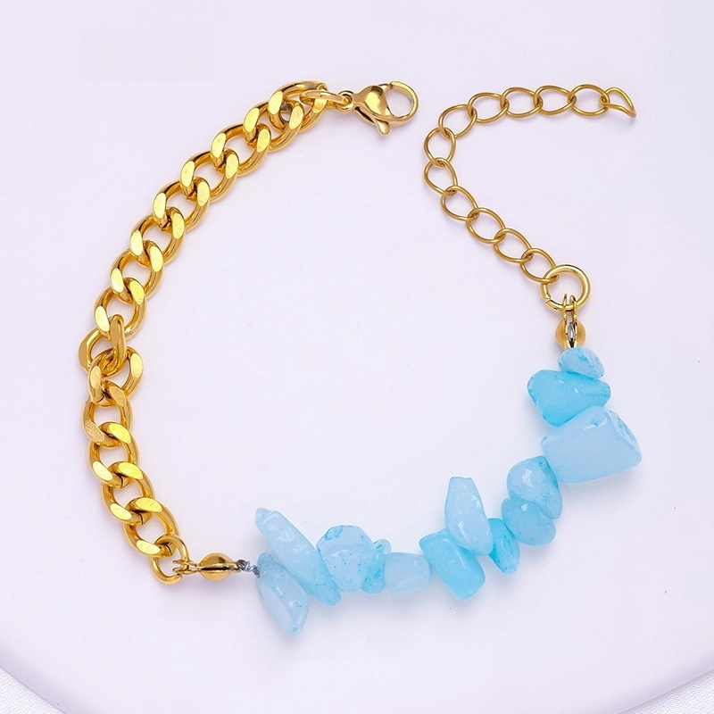 Natural crystal irregular gravel bracelet