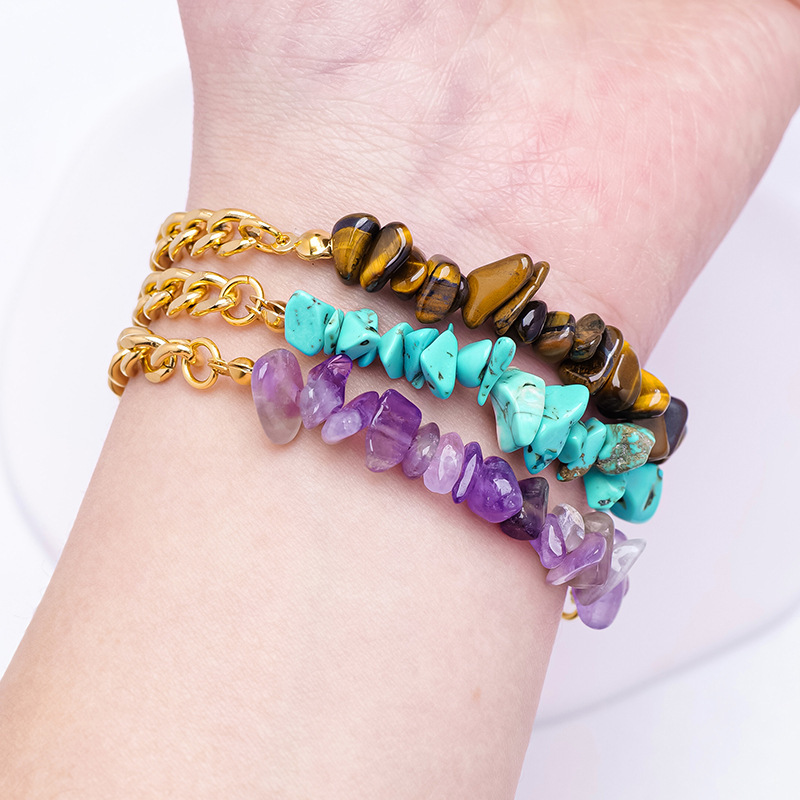 Natural crystal irregular gravel bracelet