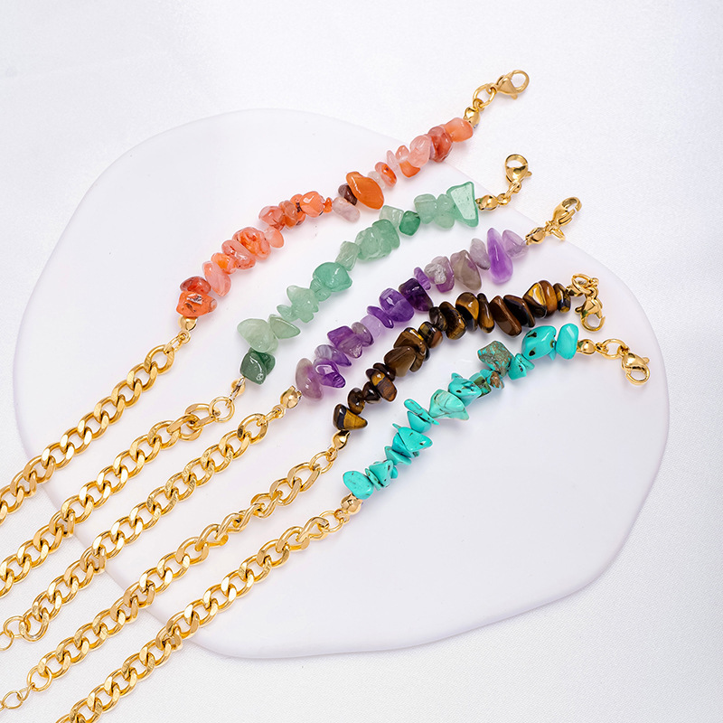 Natural crystal irregular gravel bracelet