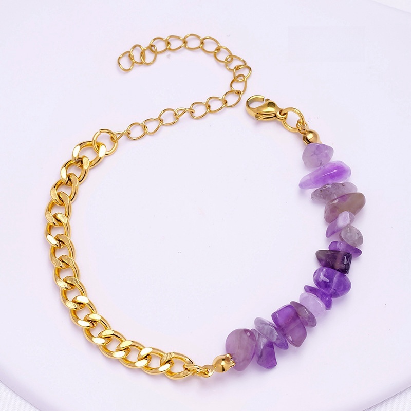Natural crystal irregular gravel bracelet