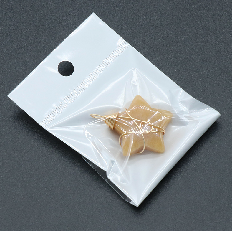 Natural crystal stone 30mm five-pointed star wire pendant DIY star pendant