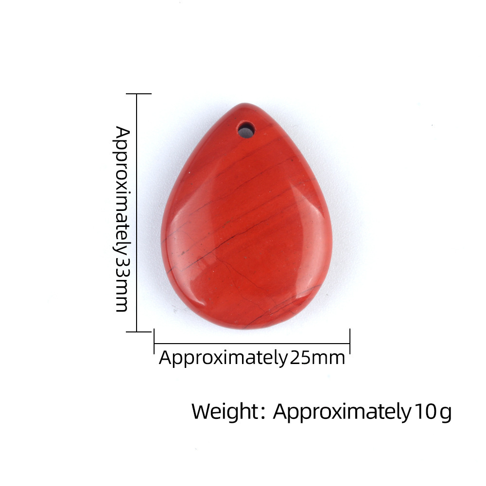 25x33 water drop natural crystal agate stone pendant amethyst rose quartz diy jewelry pendant material