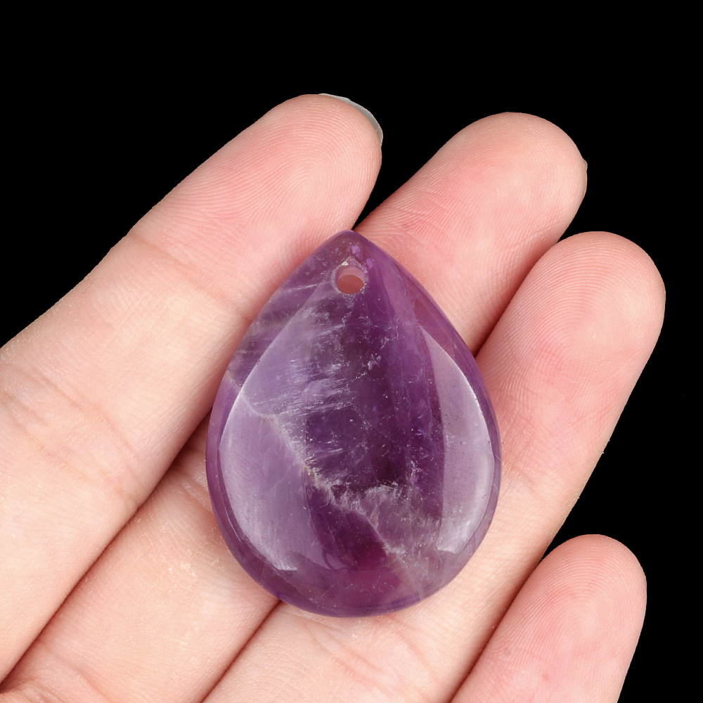 25x33 water drop natural crystal agate stone pendant amethyst rose quartz diy jewelry pendant material