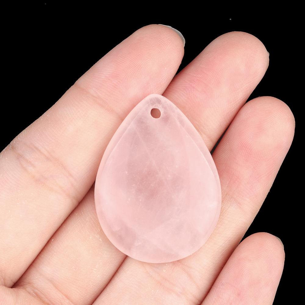 25x33 water drop natural crystal agate stone pendant amethyst rose quartz diy jewelry pendant material
