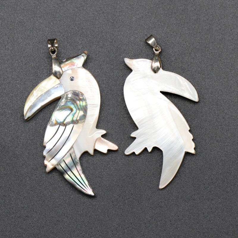 Animal Pendantl shell owl abalone shell white shell stitching various animal pendant items