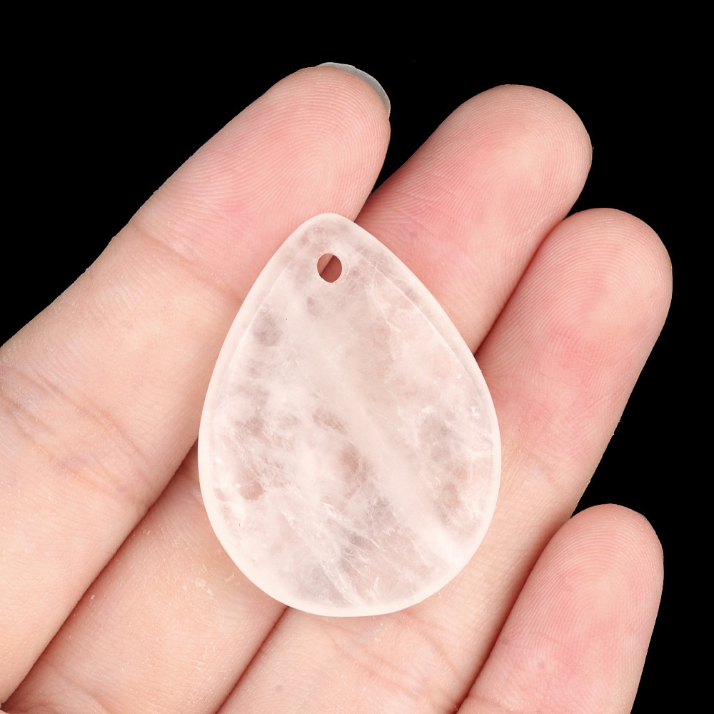 25x33 water drop natural crystal agate stone pendant amethyst rose quartz diy jewelry pendant material