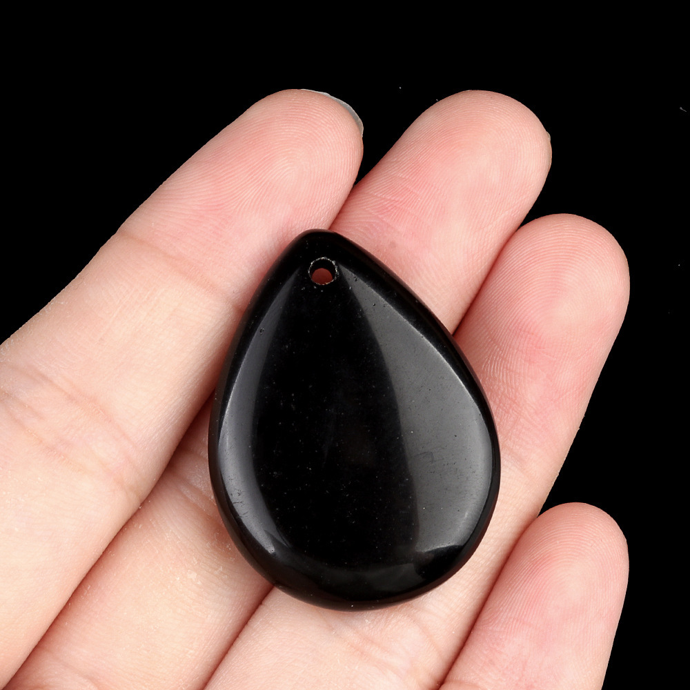 25x33 water drop natural crystal agate stone pendant amethyst rose quartz diy jewelry pendant material
