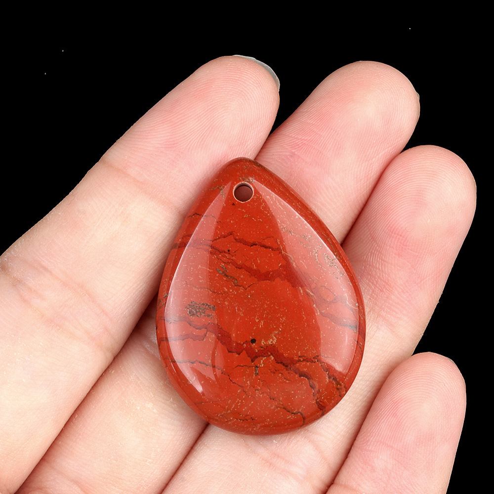 25x33 water drop natural crystal agate stone pendant amethyst rose quartz diy jewelry pendant material