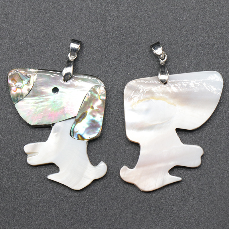 Animal Pendantl shell owl abalone shell white shell stitching various animal pendant items